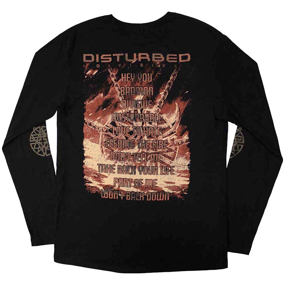 Disturbed - European Tour '23 Divisive Longsleeve shirt - Zwart